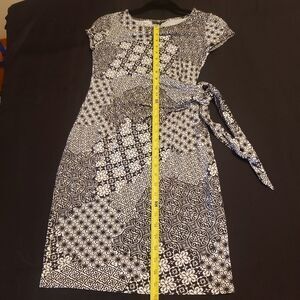 LAFAYETTE 148 Cap Sleeve Midi Wrap Style Dress